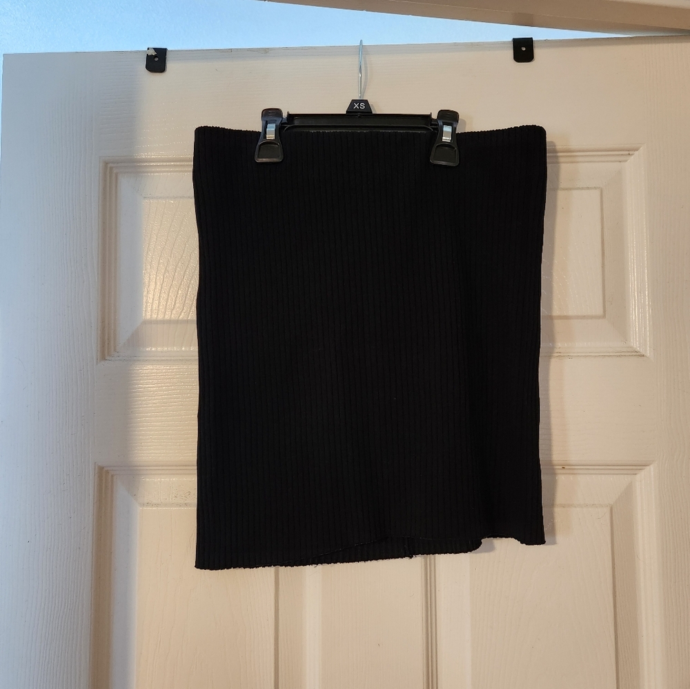 NWOT Cotton Citizen Black Ribbed Mini Skirt